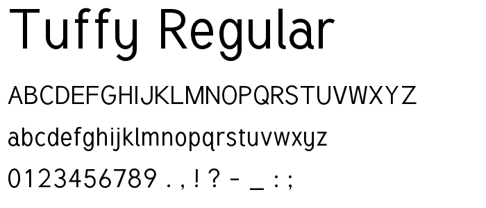 Tuffy Regular font